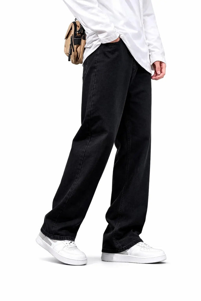 Achord Men’s Baggy Loose Fit Denim Jeans – Mid-Rise Breathable Lightweight Casual Street Style Pants Achord Store