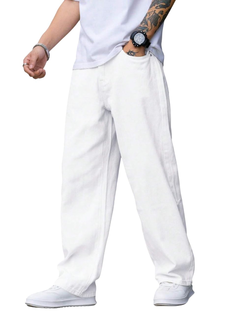 Men Relaxed FIT Denim Jeans | Loose Jeans for Men | Mens Baggy Fit Denim Jeans Pant | MDJ-22 - Achord Store