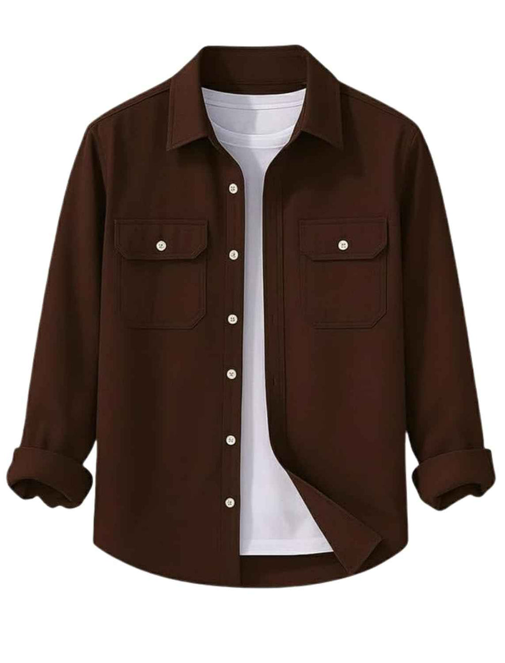 Men’s Stylish Cotton Blend Casual Shirt | Full Sleeve Button-Down Shirt with Dual Flap Pockets | Comfortable Breathable Fabric | Perfect for Casual Office and Outing Wear - Achord Store