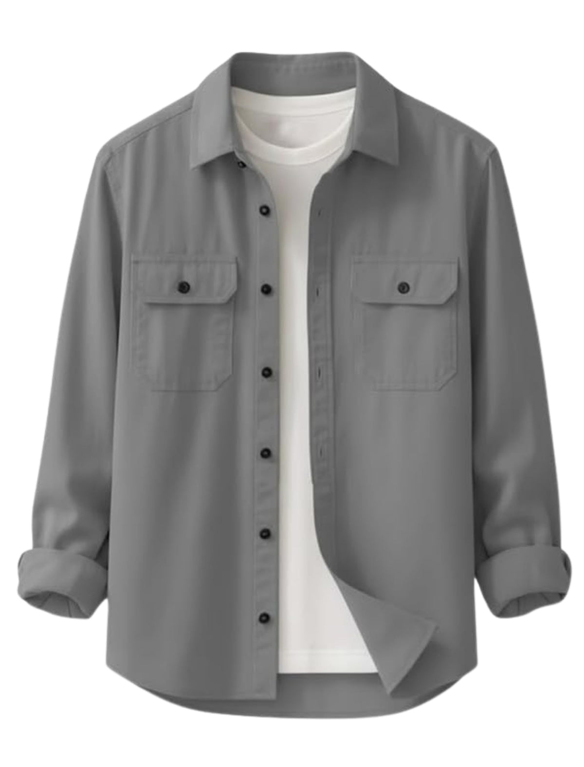Men’s Stylish Cotton Blend Casual Shirt | Full Sleeve Button-Down Shirt with Dual Flap Pockets | Comfortable Breathable Fabric | Perfect for Casual Office and Outing Wear - Achord Store