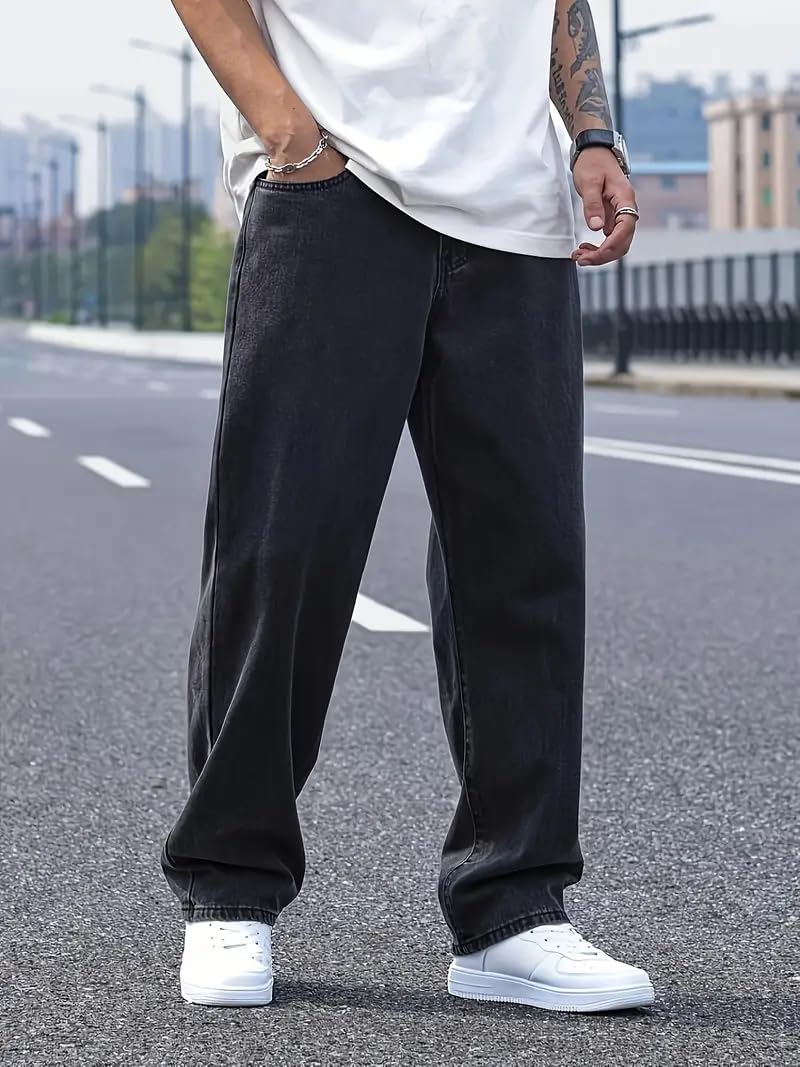 Men Relaxed FIT Denim Jeans | Loose Jeans for Men | Mens Baggy Fit Denim Jeans Pant | MDJ-22 - Achord Store