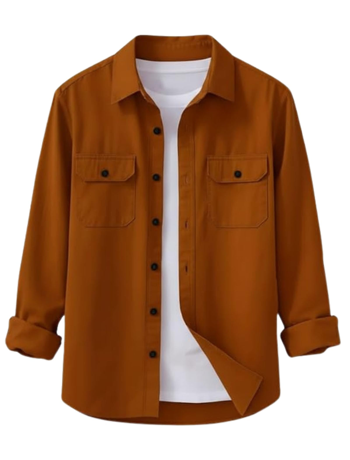 Men’s Stylish Cotton Blend Casual Shirt | Full Sleeve Button-Down Shirt with Dual Flap Pockets | Comfortable Breathable Fabric | Perfect for Casual Office and Outing Wear - Achord Store