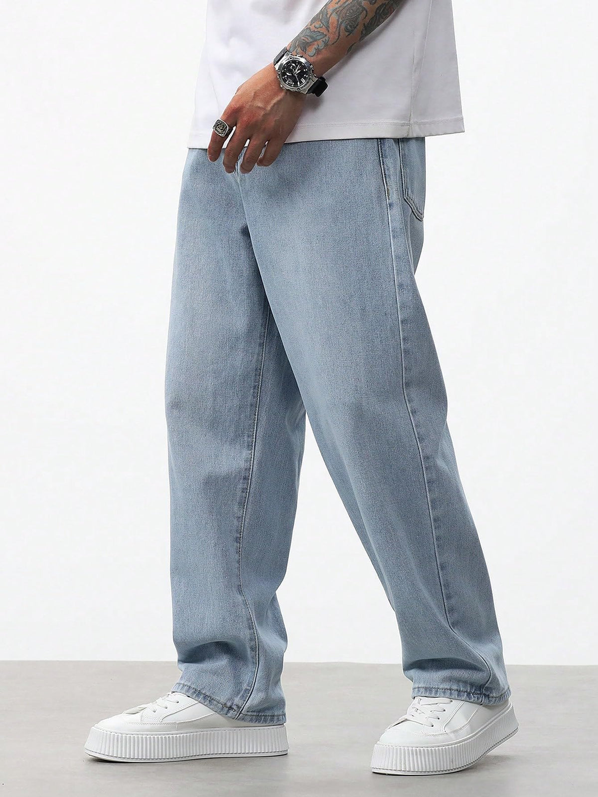 Jeans for Men | Denim Jeans | Relaxed Fit | Baggy Style | Wide Leg | Streetwear | Casual Wear | Everyday Comfort (U-20-21) - Achord Store
