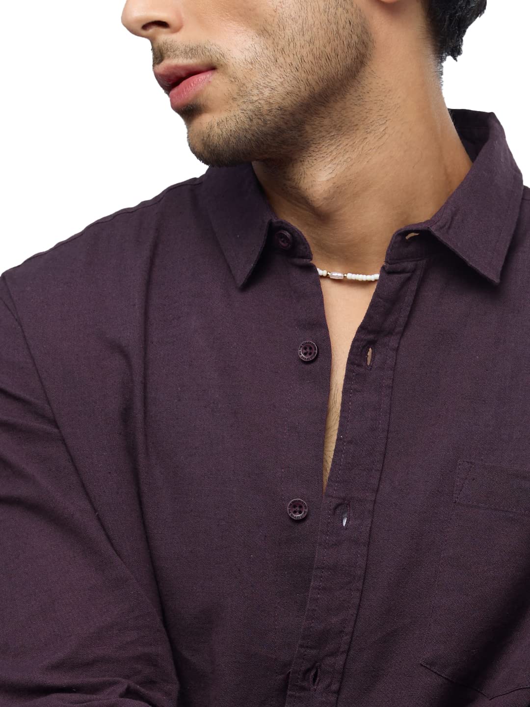 The Souled Store Cotton Linen: Men and Boys Regular Fit Full Sleeve Collared Neck Buttoned Spread Collar Casual Wear Breathable Lightweight Comfortable Easy to Style Office Wear Cotton Linen Shirts
