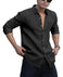 Men's Regular Fit Solid Pattern Laffer Cotton Shirt with Long Sleeve Collared Neck Standard Length and Button Down Closure Type | Mens Casual Shirts | Man's Formal Shirts Achord Store