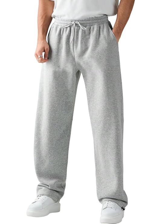 Men's Premium Cotton Baggy Track Pants | Relaxed Oversized Fit | Elastic Waist | 2 Side Pocket Baggy Street Wear (Pack of 2) - Achord Store