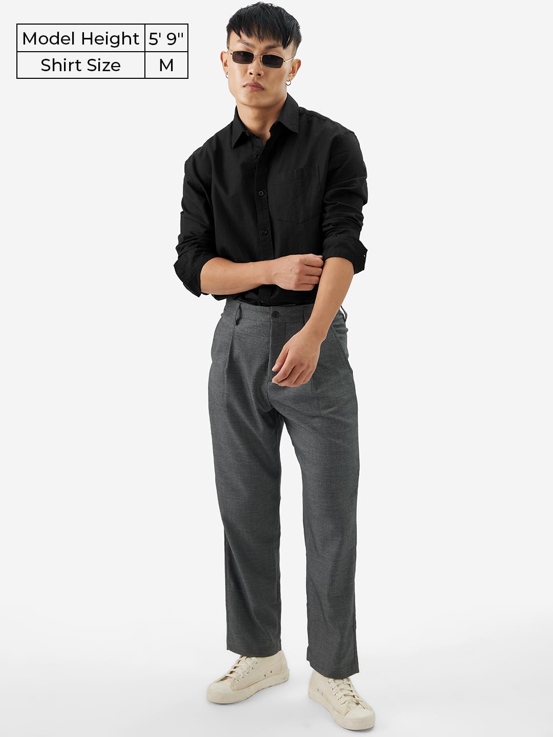 The Souled Store Cotton Linen: Men and Boys Regular Fit Full Sleeve Collared Neck Buttoned Spread Collar Casual Wear Breathable Lightweight Comfortable Easy to Style Office Wear Cotton Linen Shirts