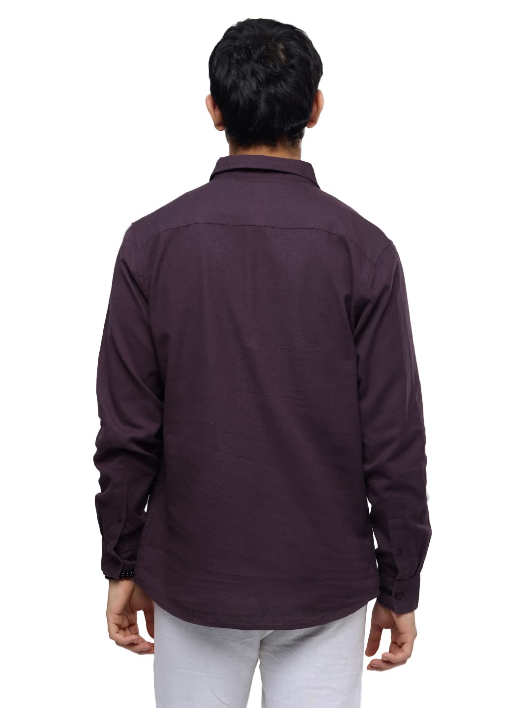 The Souled Store Cotton Linen: Men and Boys Regular Fit Full Sleeve Collared Neck Buttoned Spread Collar Casual Wear Breathable Lightweight Comfortable Easy to Style Office Wear Cotton Linen Shirts