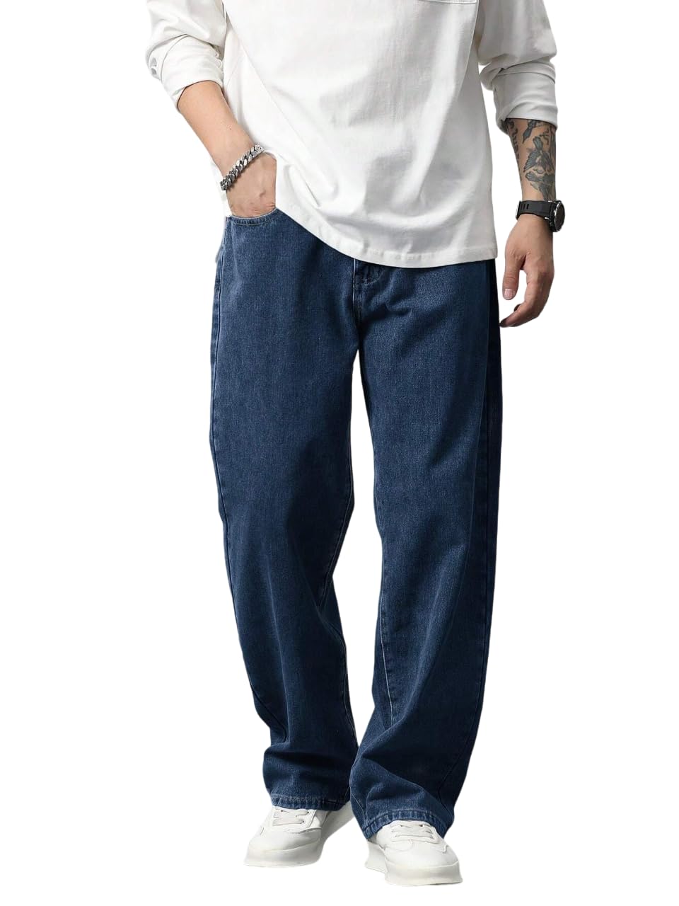 Men Relaxed FIT Denim Jeans | Loose Jeans for Men | Mens Baggy Fit Denim Jeans Pant | MDJ-22 - Achord Store