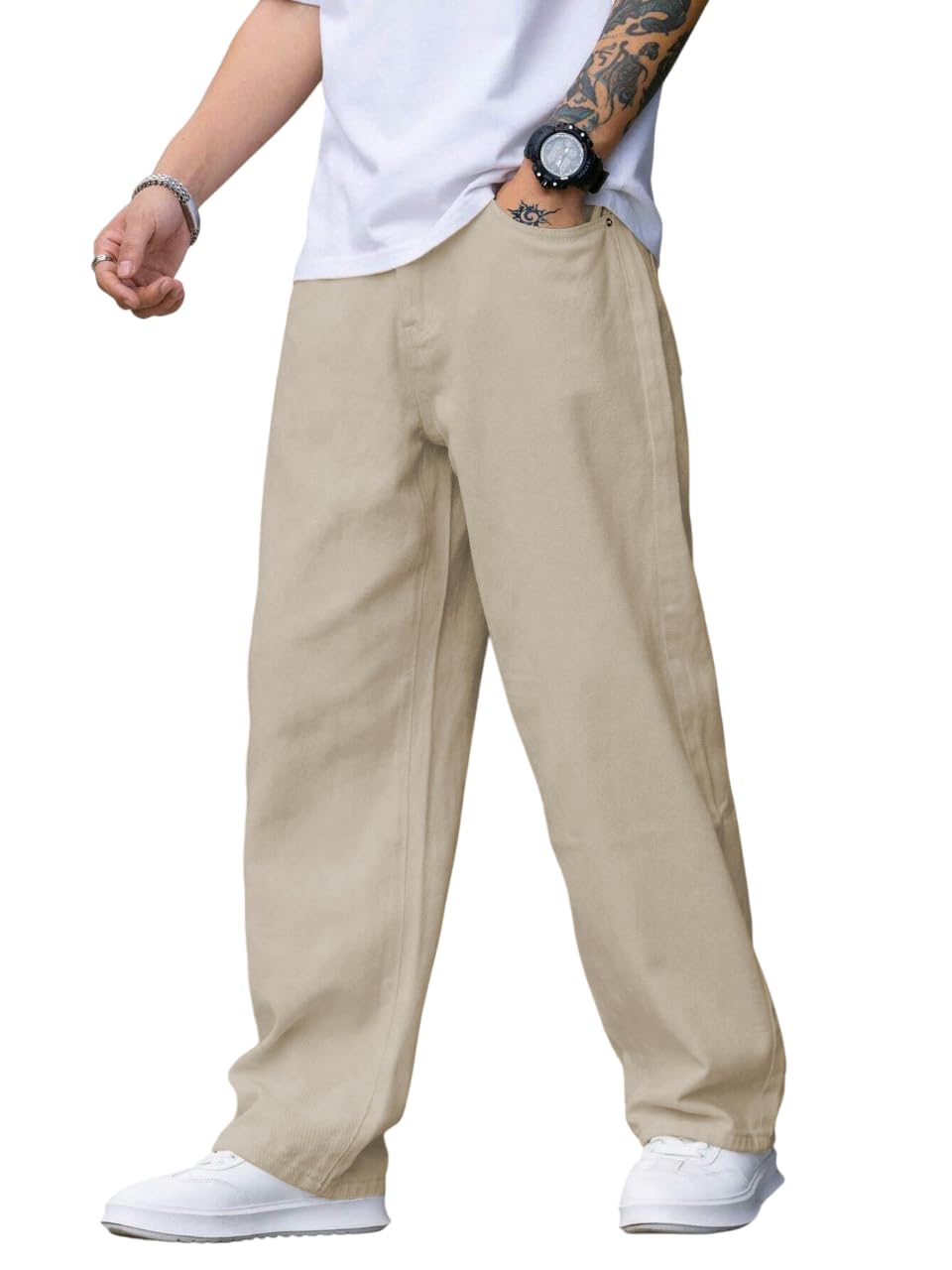 Men Relaxed FIT Denim Jeans | Loose Jeans for Men | Mens Baggy Fit Denim Jeans Pant | MDJ-22 - Achord Store