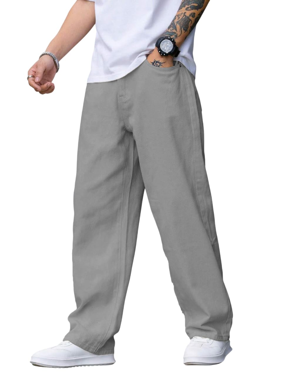 Men Relaxed FIT Denim Jeans | Loose Jeans for Men | Mens Baggy Fit Denim Jeans Pant | MDJ-22 - Achord Store