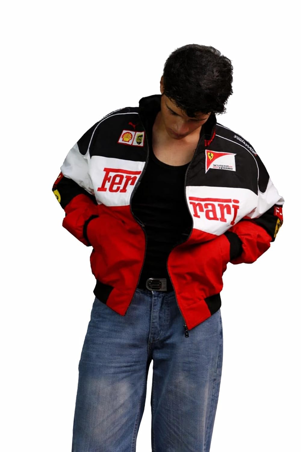 Red& White F1 Speed Printed Elite Racing Design Zip jacket | Premium Wear for Men & Women - Achord Store
