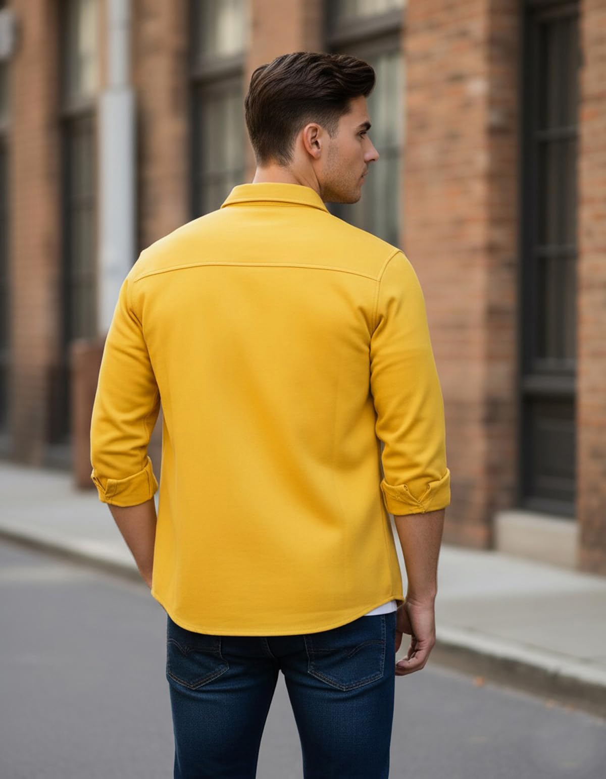 Men’s Stylish Cotton Blend Casual Shirt | Full Sleeve Button-Down Shirt with Dual Flap Pockets | Comfortable Breathable Fabric | Perfect for Casual Office and Outing Wear - Achord Store