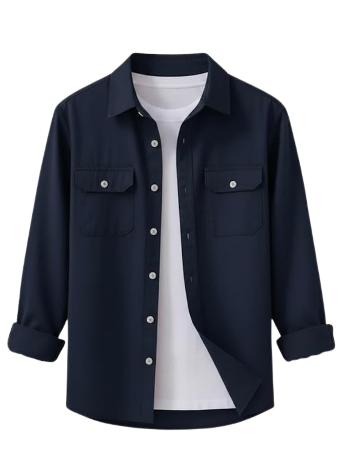 Men’s Stylish Cotton Blend Casual Shirt | Full Sleeve Button-Down Shirt with Dual Flap Pockets | Comfortable Breathable Fabric | Perfect for Casual Office and Outing Wear - Achord Store