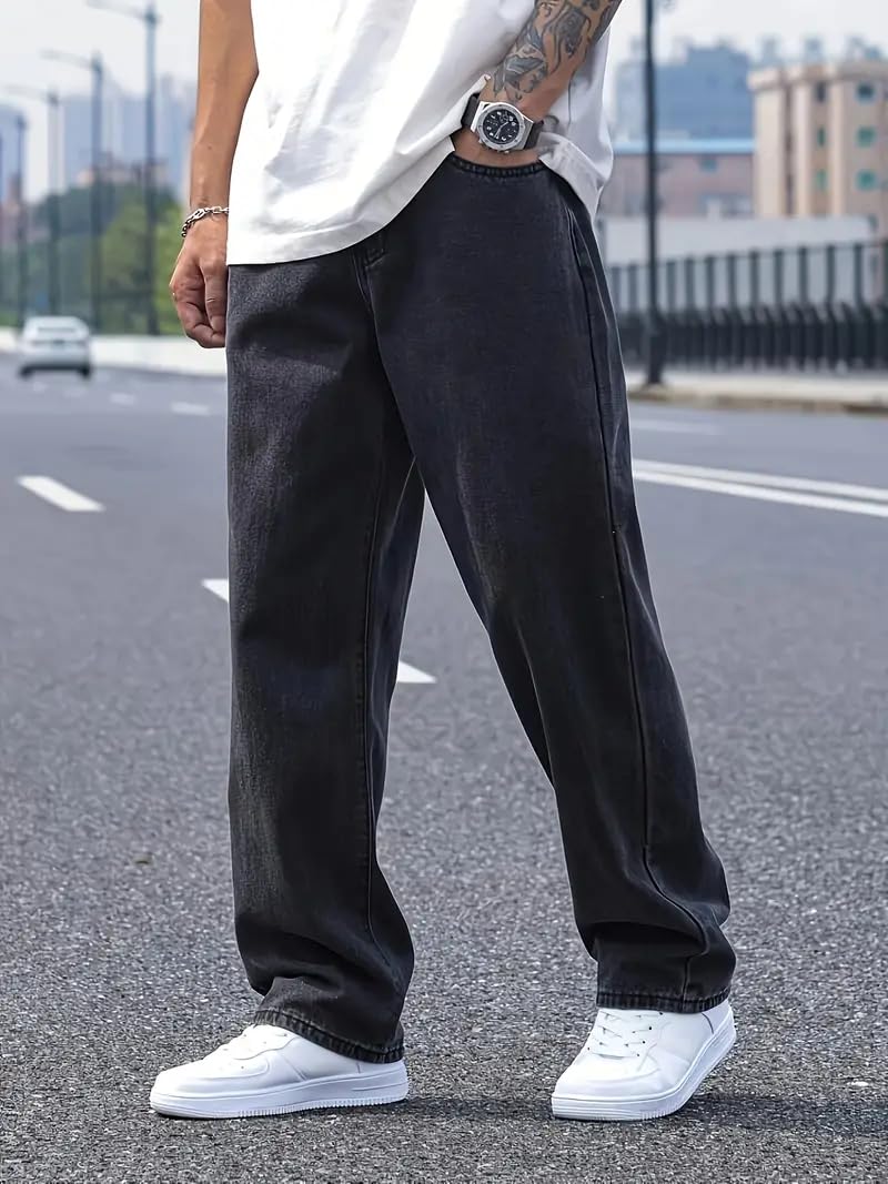 Men Relaxed FIT Denim Jeans | Loose Jeans for Men | Mens Baggy Fit Denim Jeans Pant | MDJ-22 - Achord Store
