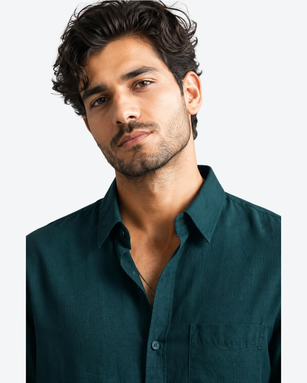 Men's Solid Linen Casual Shirt | Regular Fit | Breathable | Full Sleeve - Achord Store
