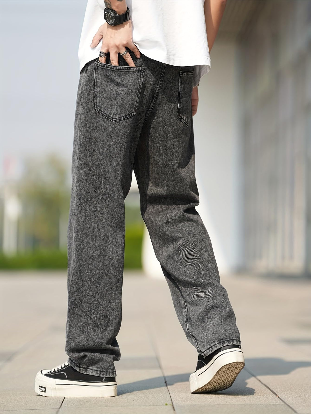 Jeans for Men | Denim Jeans | Relaxed Fit | Baggy Style | Wide Leg | Streetwear | Casual Wear | Everyday Comfort (U-20-21) - Achord Store