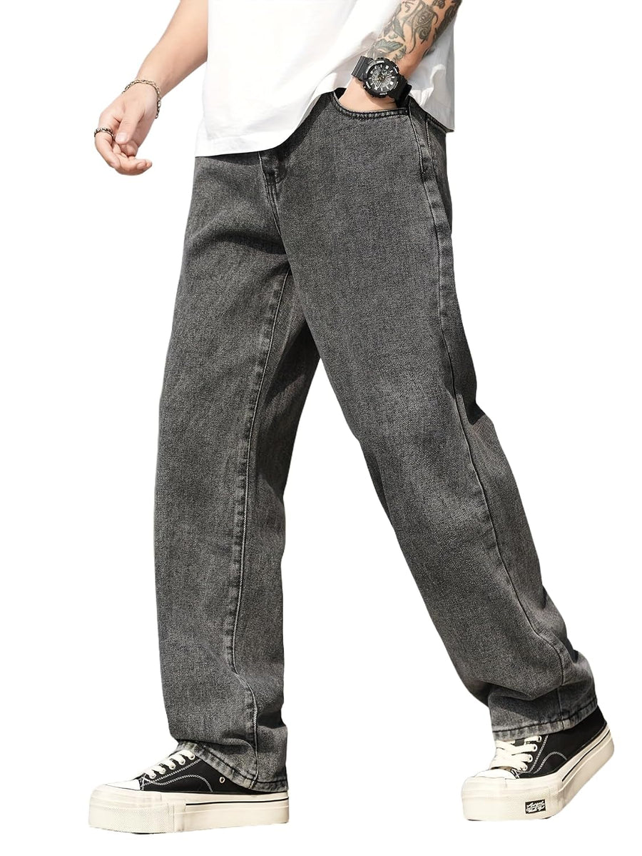 URBAN POCKETS Jeans for Men | Denim Jeans | Relaxed Fit | Baggy Style | Wide Leg | Streetwear | Casual Wear | Everyday Comfort (U-20-21)