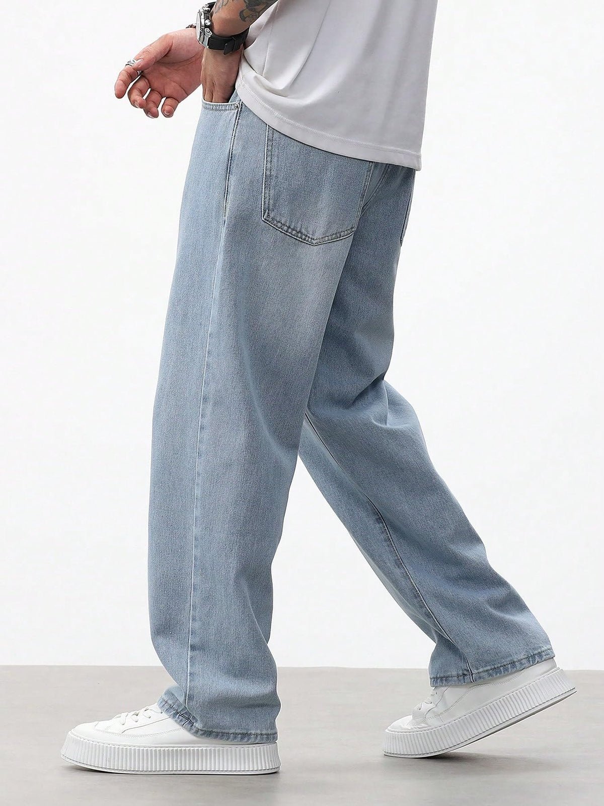 Jeans for Men | Denim Jeans | Relaxed Fit | Baggy Style | Wide Leg | Streetwear | Casual Wear | Everyday Comfort (U-20-21) - Achord Store
