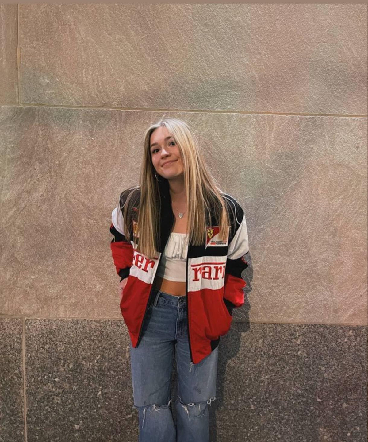 Red& White F1 Speed Printed Elite Racing Design Zip jacket | Premium Wear for Men & Women - Achord Store