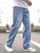 Men’s Relaxed Fit Straight-Leg Jeans|Comfortable & Durable Denim Jeans Achord Store
