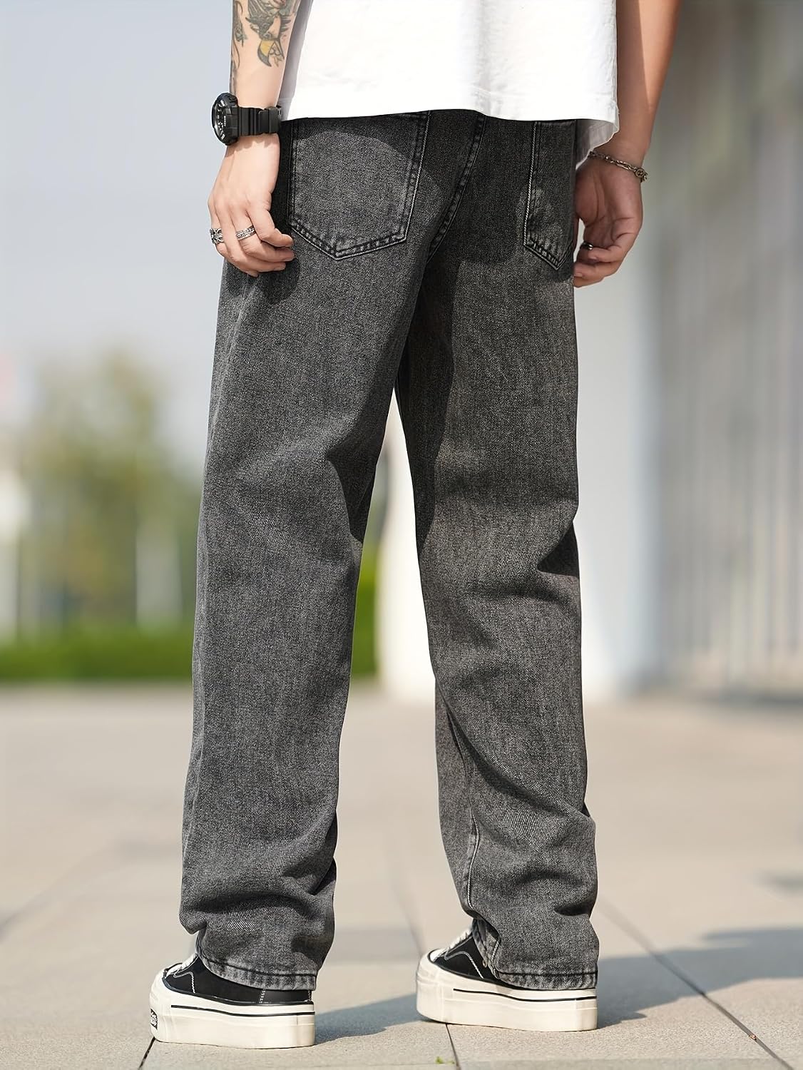 Jeans for Men | Denim Jeans | Relaxed Fit | Baggy Style | Wide Leg | Streetwear | Casual Wear | Everyday Comfort (U-20-21) - Achord Store