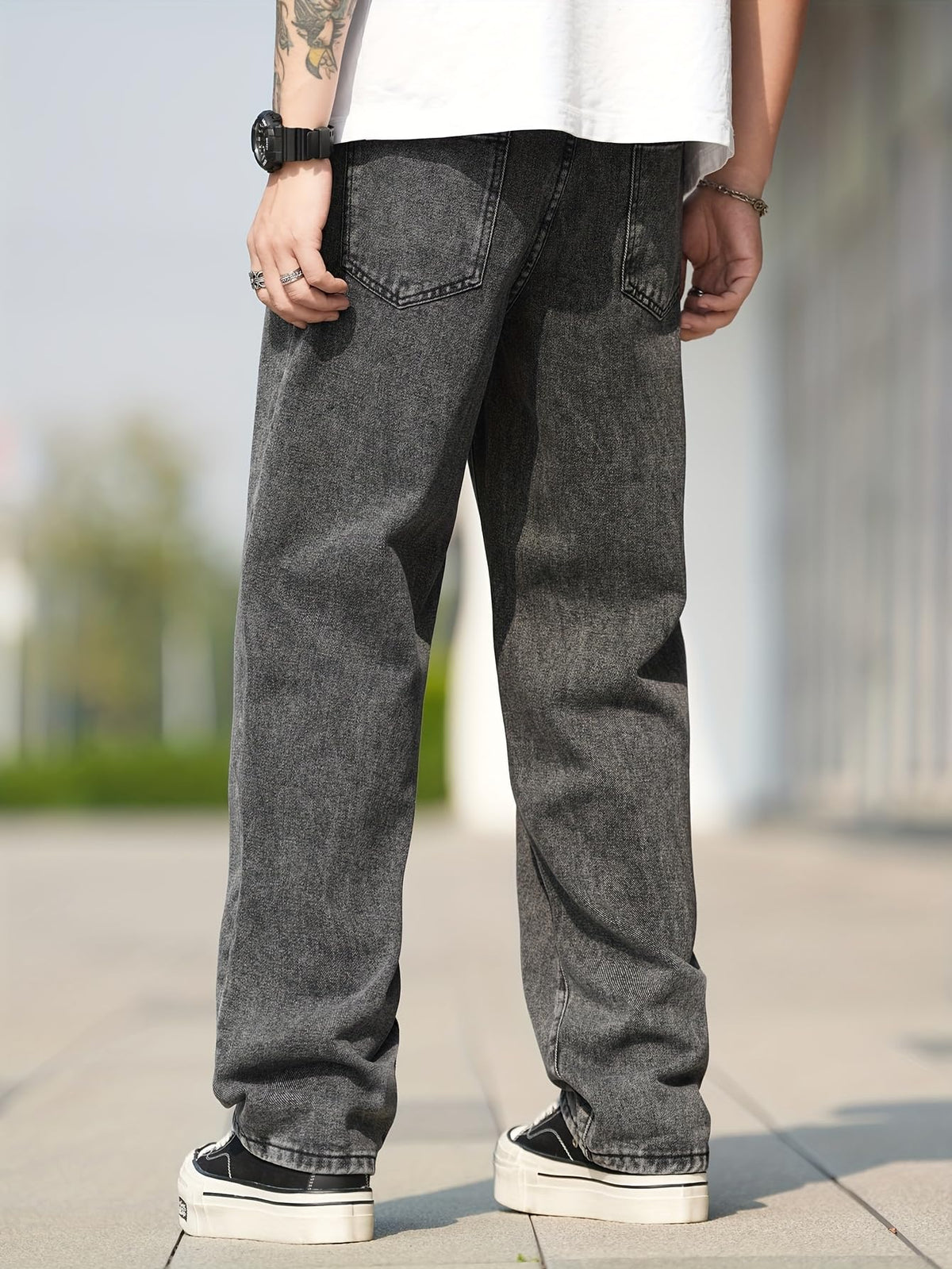 Jeans for Men | Denim Jeans | Relaxed Fit | Baggy Style | Wide Leg | Streetwear | Casual Wear | Everyday Comfort (U-20-21) - Achord Store