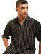 Highlander Men's Striped Relaxed Fit HLSH016124 Achord Store
