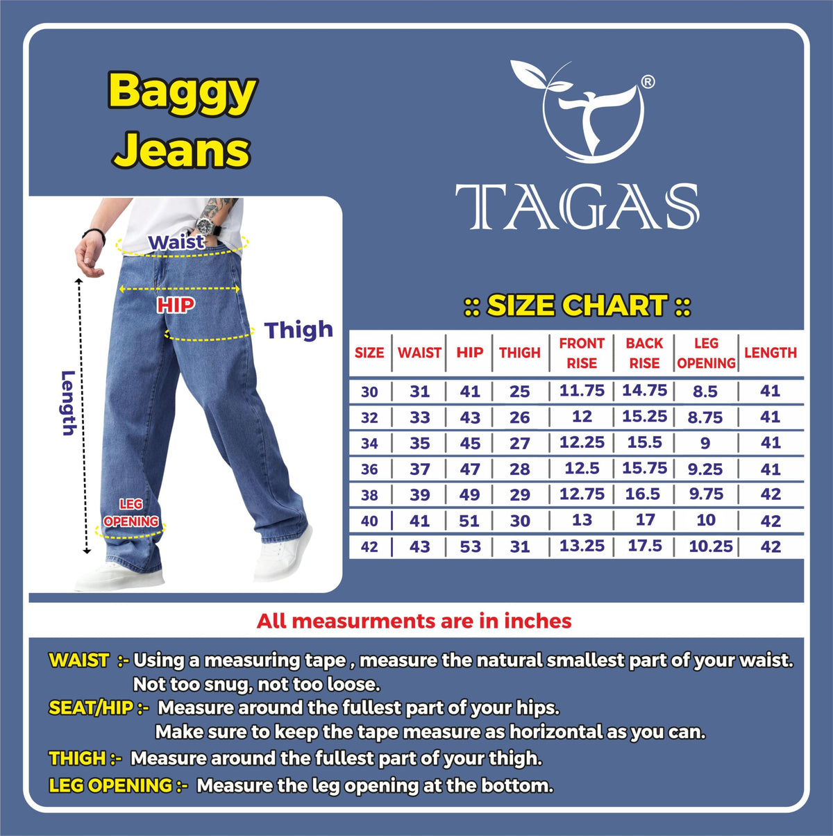 Men Relaxed FIT Denim Jeans | Loose Jeans for Men | Mens Baggy Fit Denim Jeans Pant | MDJ-22 - Achord Store